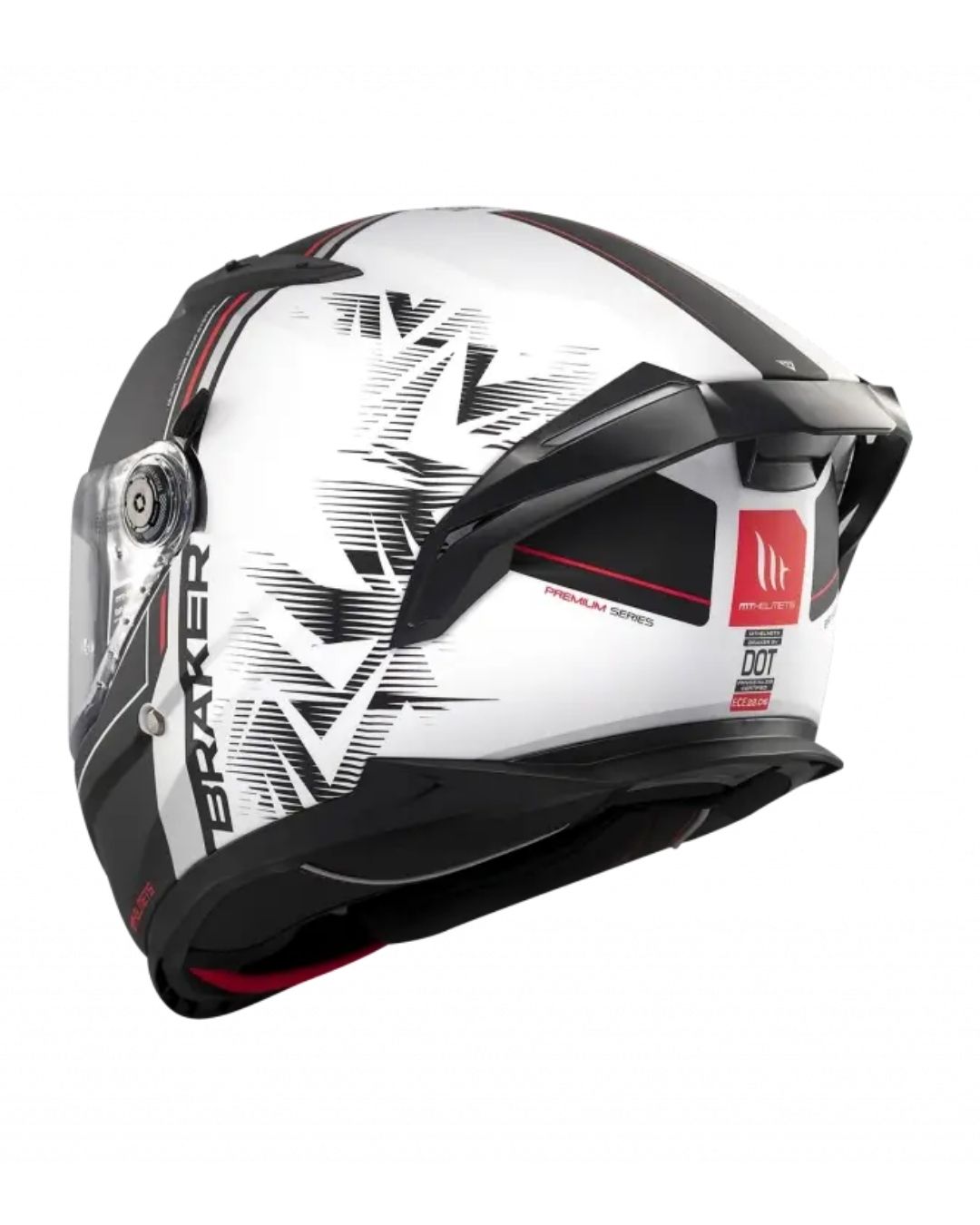 Mt Helmets Braker Sv Charm A1 Mat Siyah/Beyaz Fullface Motosiklet Kaskı