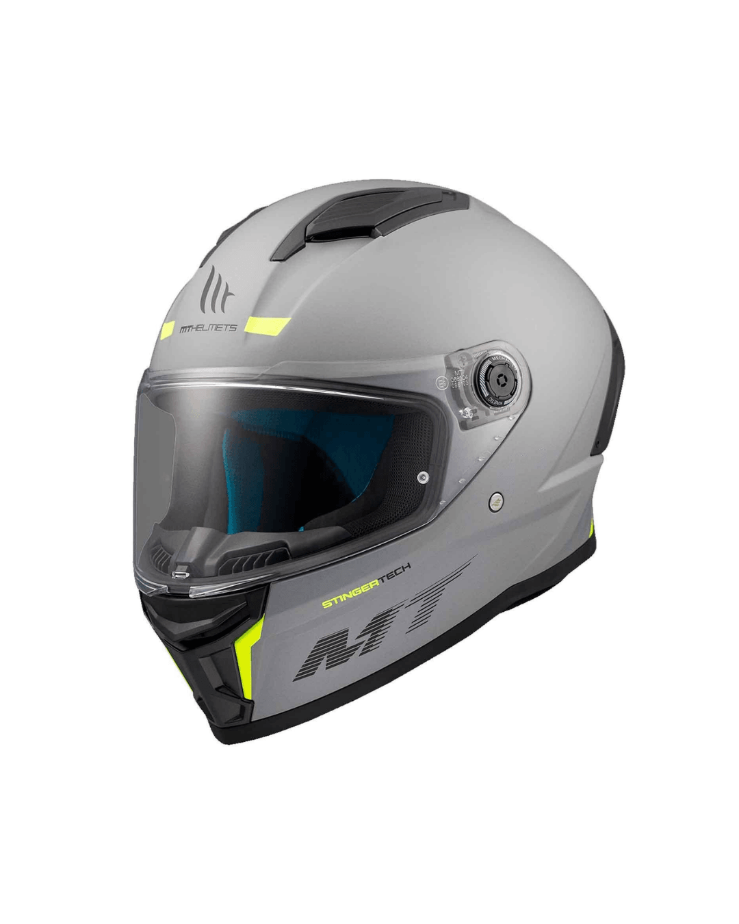 Mt Helmets Stinger 2 Solid A12 Parlak Gri Fullface Motosiklet Kaskı