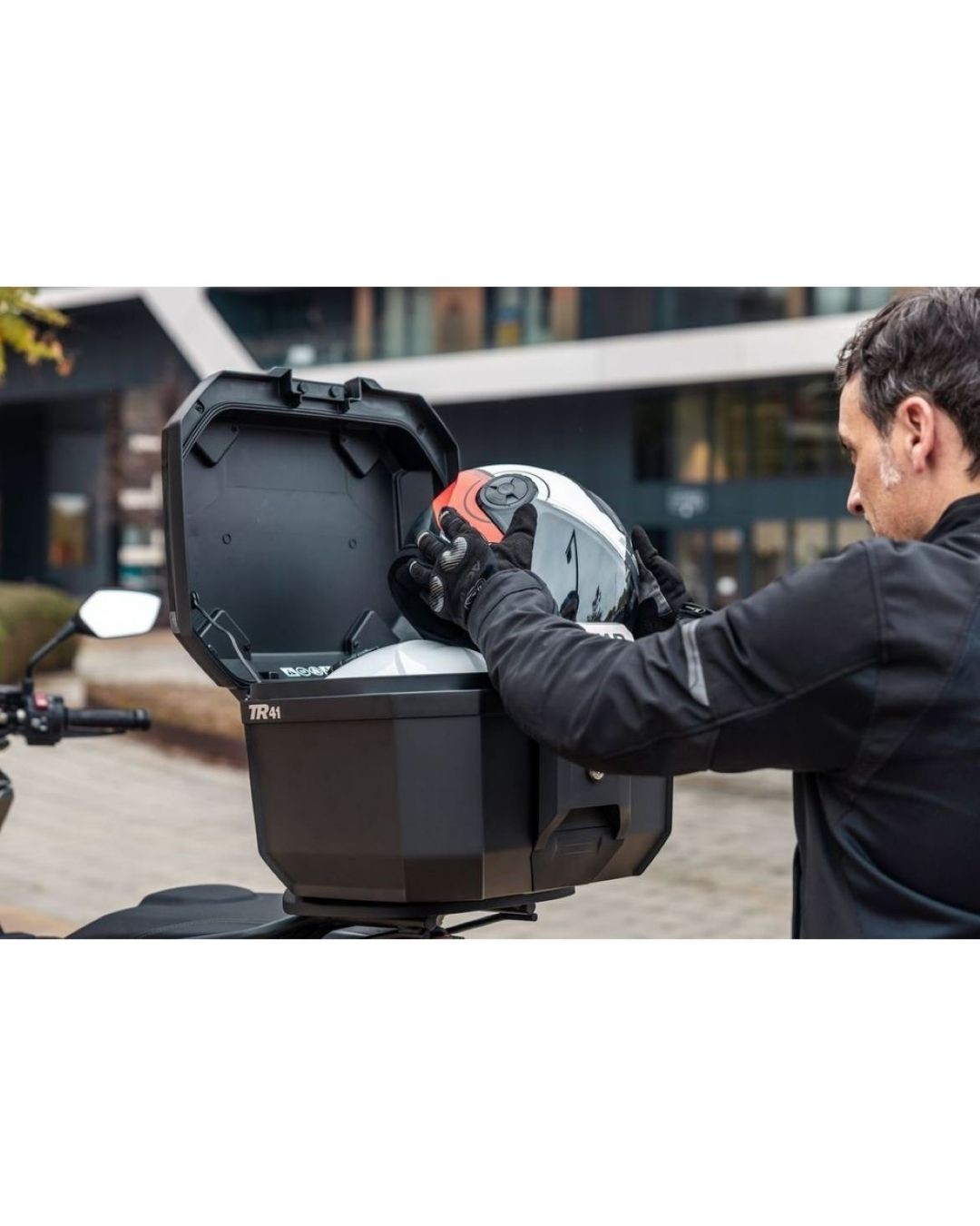 Shad Terra Tr41 Siyah Alüminyum Motosiklet Topcase Arka Çanta