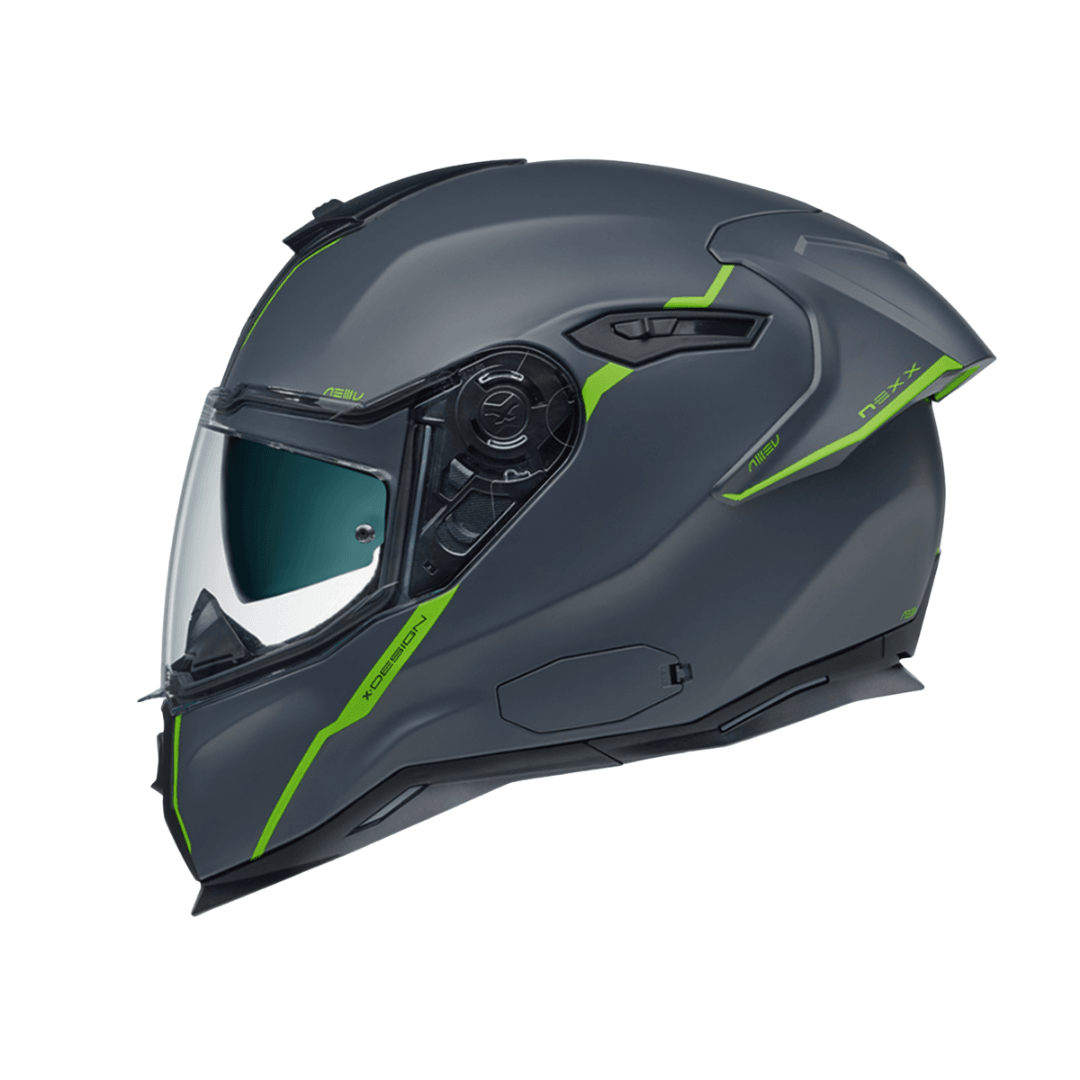 Nexx Sx.100R Shortcut Mat Gri-Neon Sarı Fullface Motosiklet Kaskı