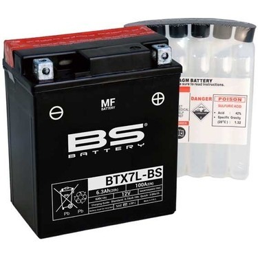 BS BATTERY MOTOSİKLET AKÜLERİ - YENİ ÜRETİM TARİHLİ - BTX7L-BS