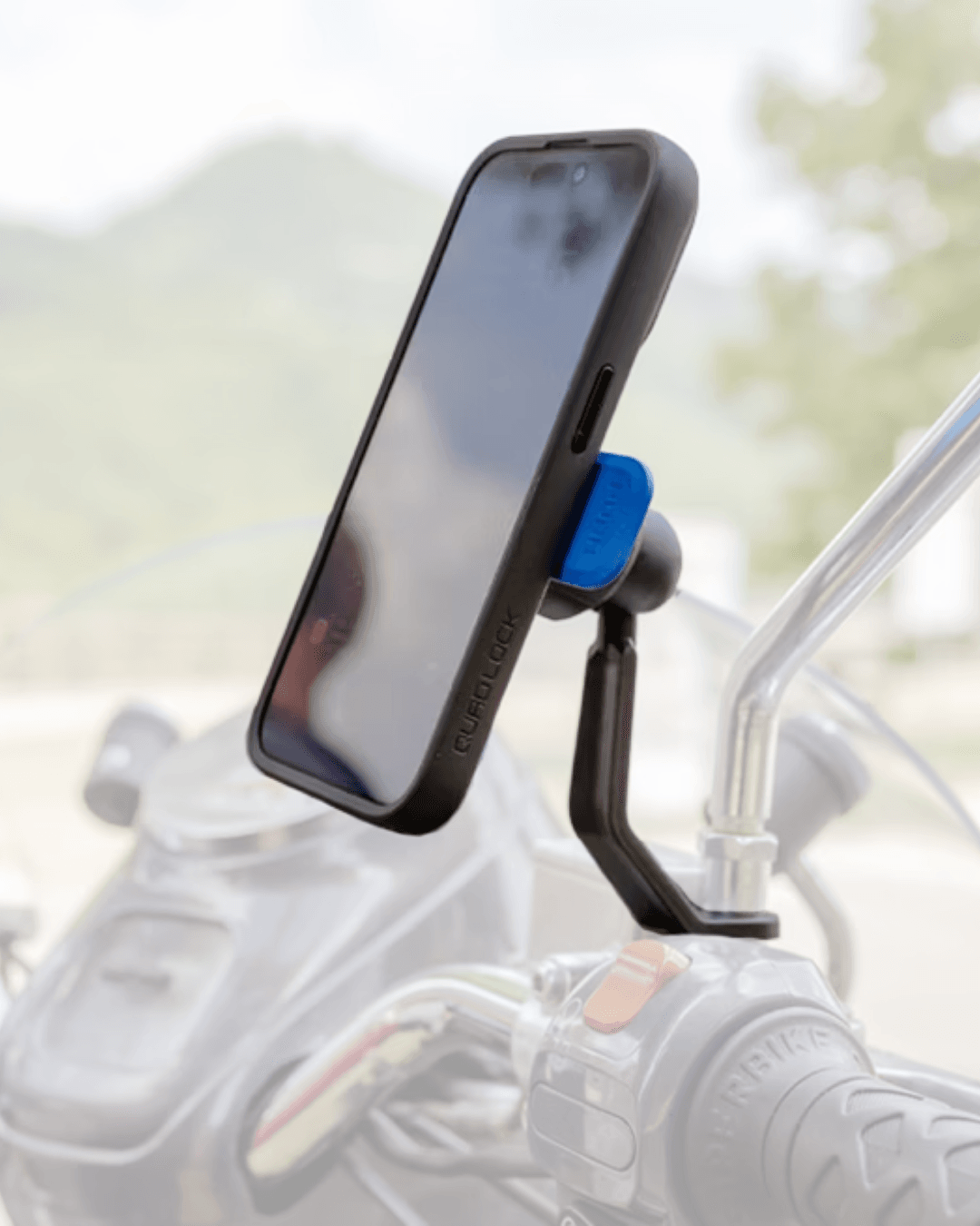 Quad Lock Ayna Dibi Bağlantılı Titreşim Önleyicili Telefon Tutucu (Mirror Stem Mount)