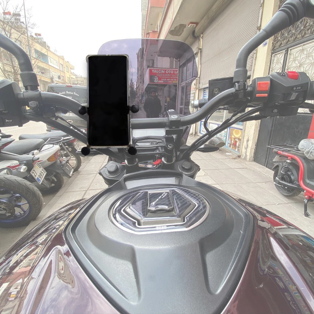 Knmaster X Serisi Gidon Bağlantılı Motosiklet Telefon Tutucu