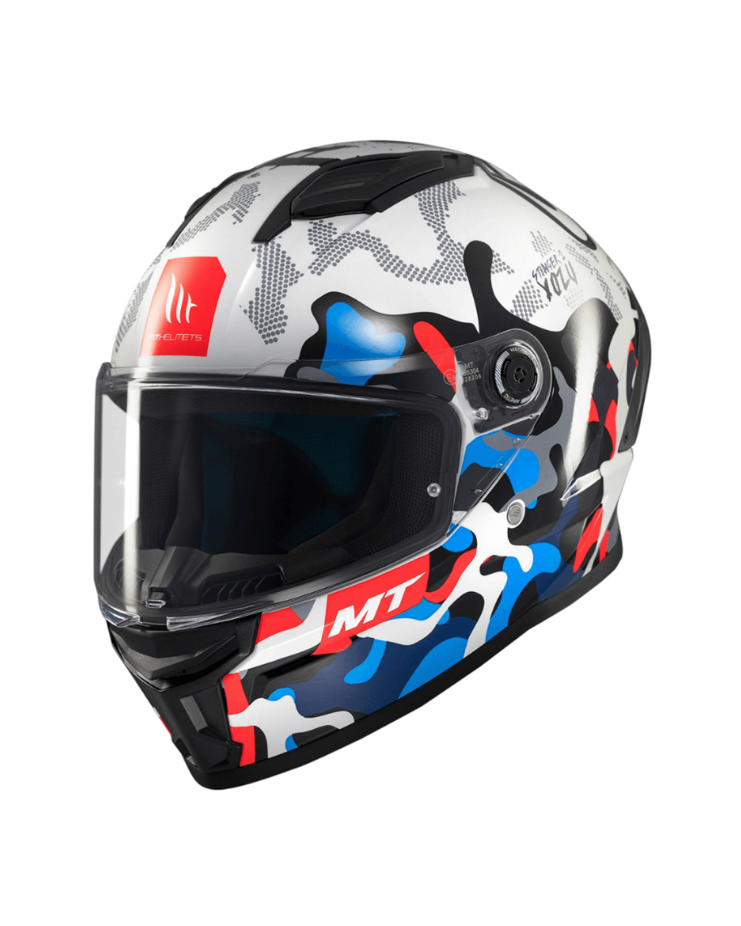 Mt Helmets Stinger 2 Yozu A7 Parlak Fullface Motosiklet Kaskı