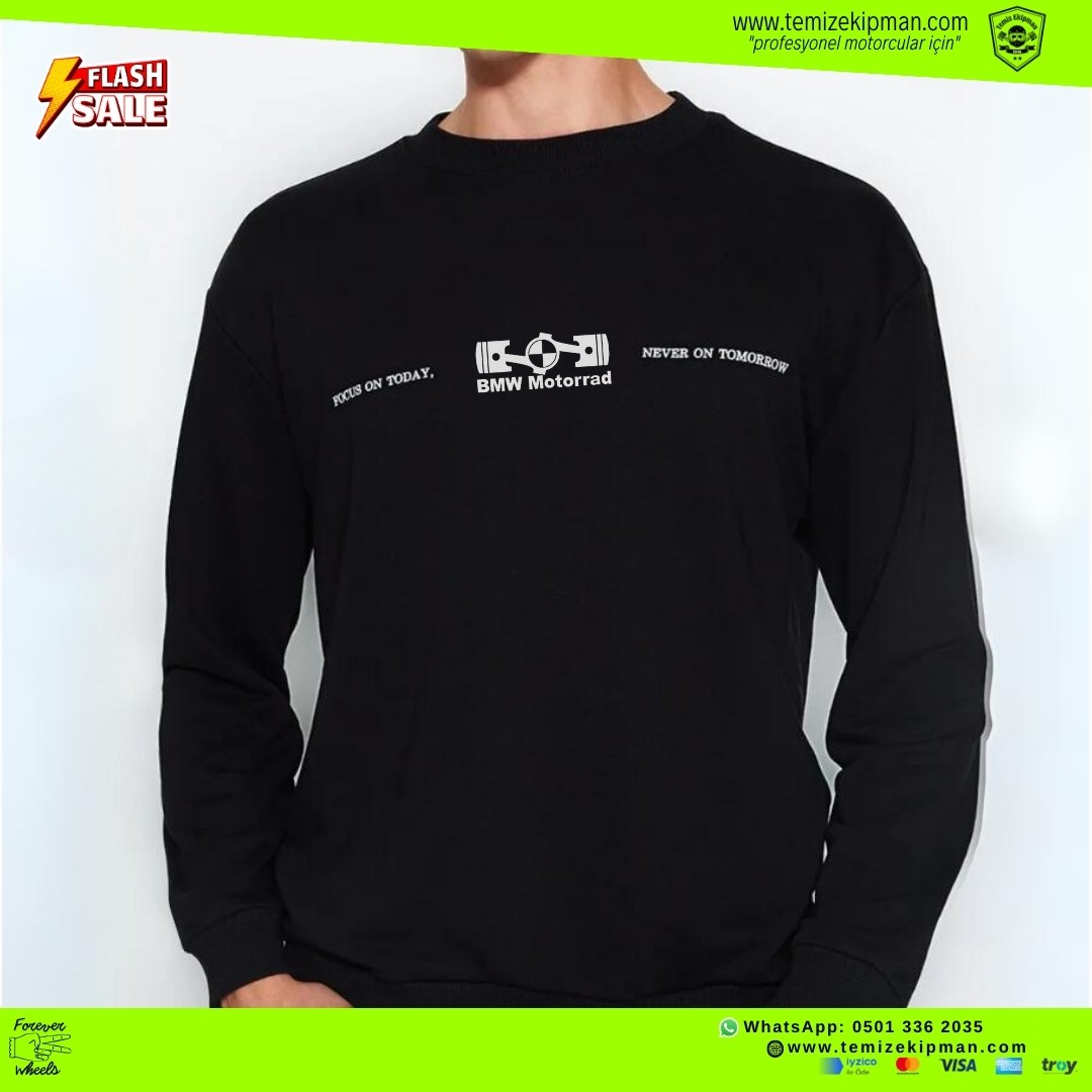 FOCUS ON TODAY BMW MOTORRAD NAKIŞLI SWEATSHIRT