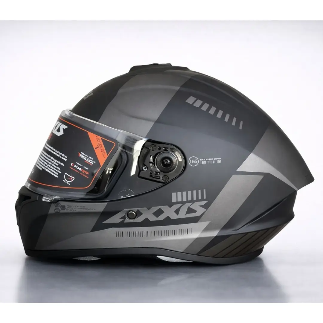 Axxis Draken S MP4 B1 Mat Siyah Fullface Motosiklet Kaskı + Dark Vizör