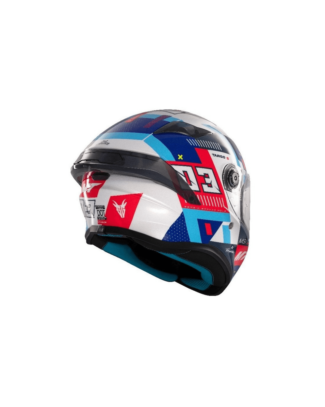 MT HELMETS TARGO S SERGIO GARCIA 2024 D7 GLOSS FULLFACE MOTOSİKLET KASKI