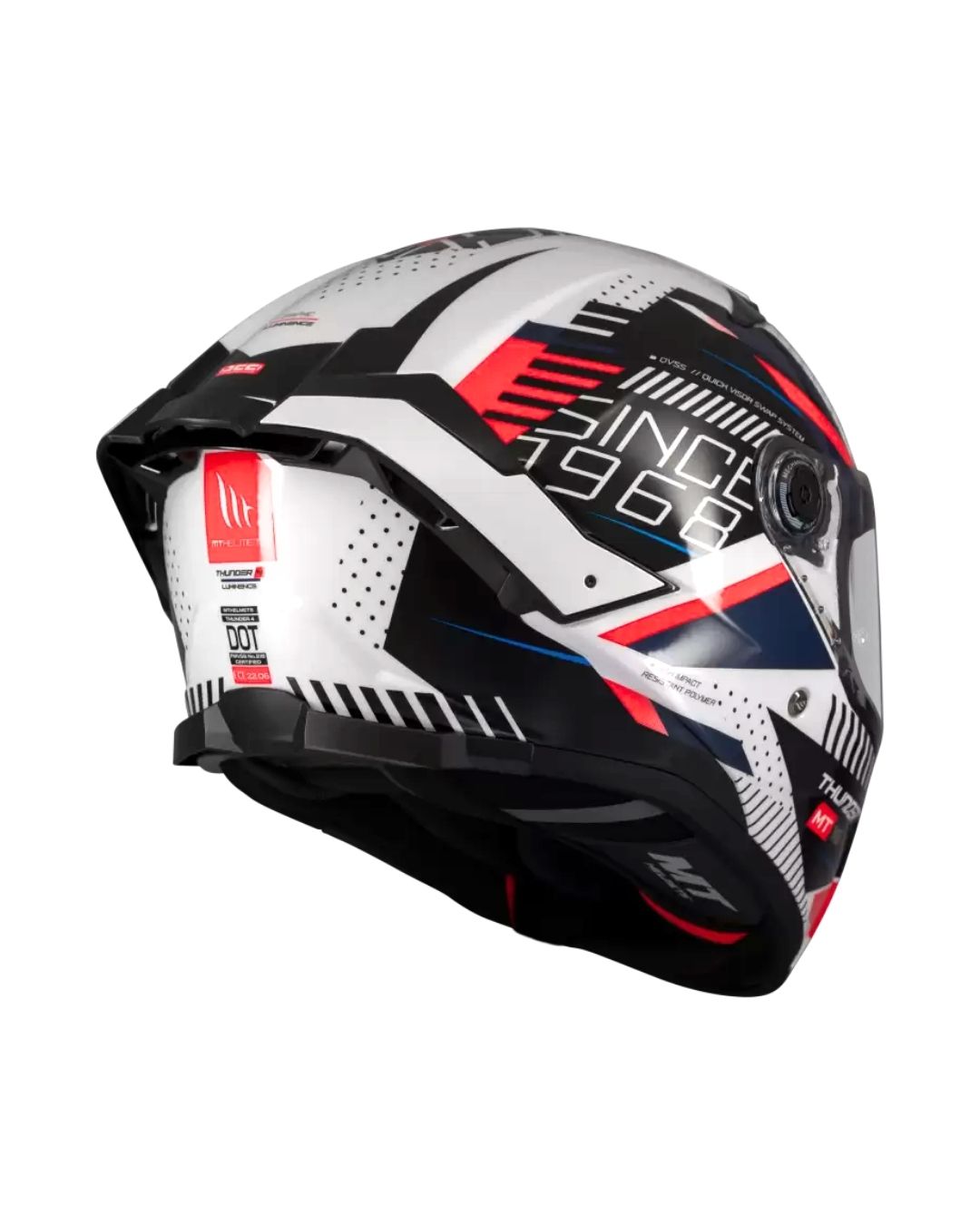 Mt Helmets Thunder 4 Sv Luminance A7 Mat Mavi/Kırmızı/Beyaz Fullface Motosiklet Kaskı