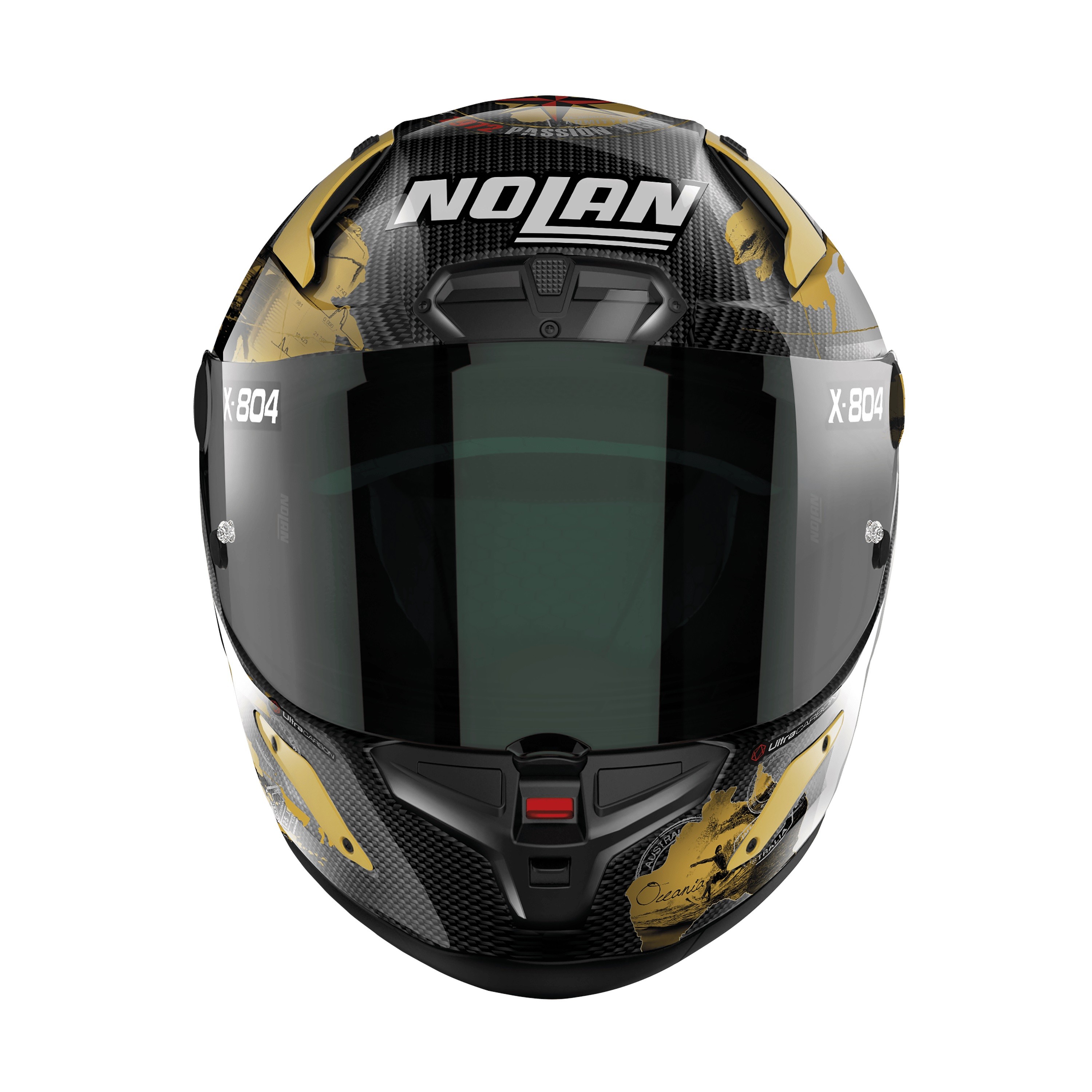 NOLAN X-804 ULTRA CARBON RS CHECA GOLD FULLFACE MOTOSİKLET KASKI + SİYAH VİZÖR + PINLOCK