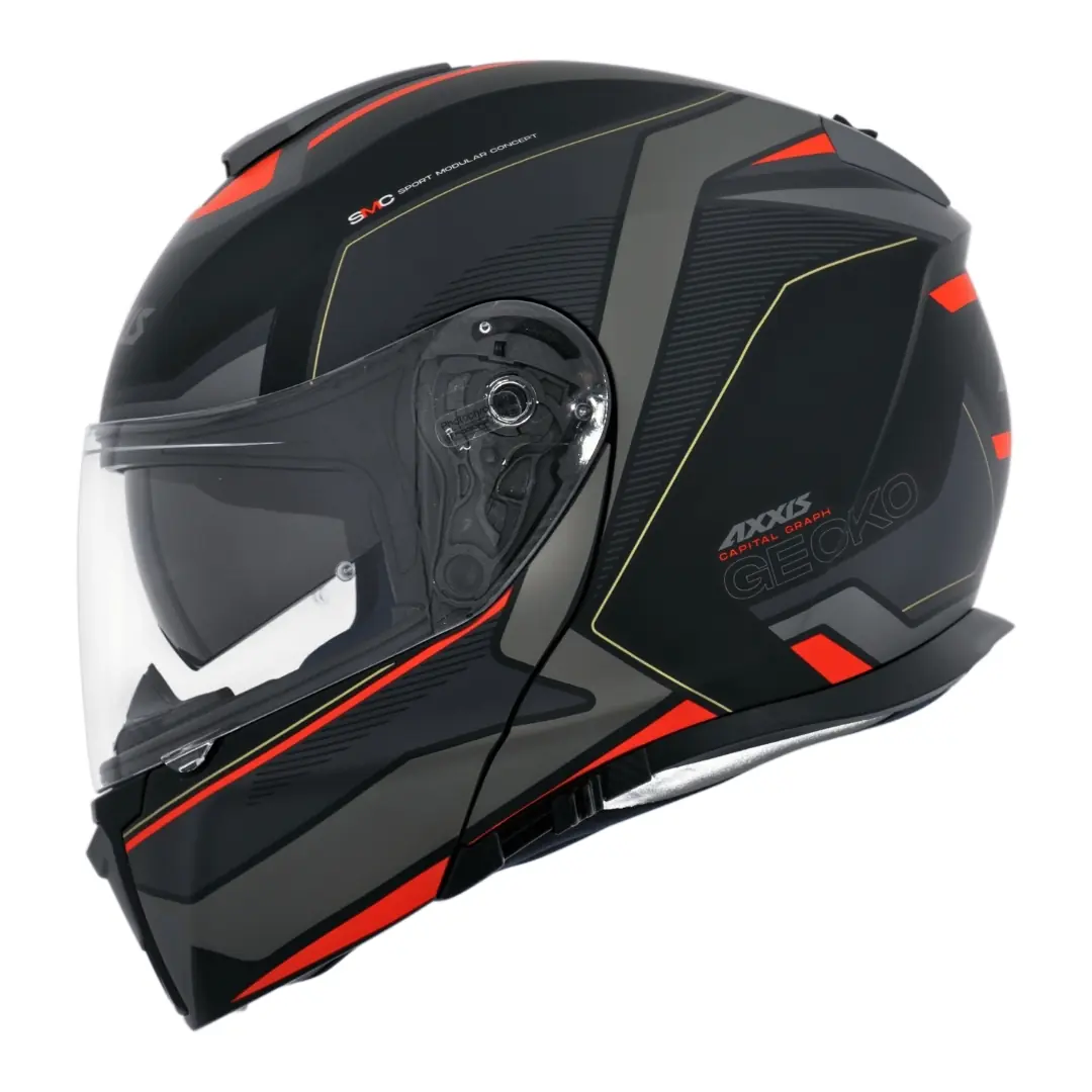 Axxis Gecko SV Capital B1 Mat Siyah Çene Açılır Motosiklet Kaskı