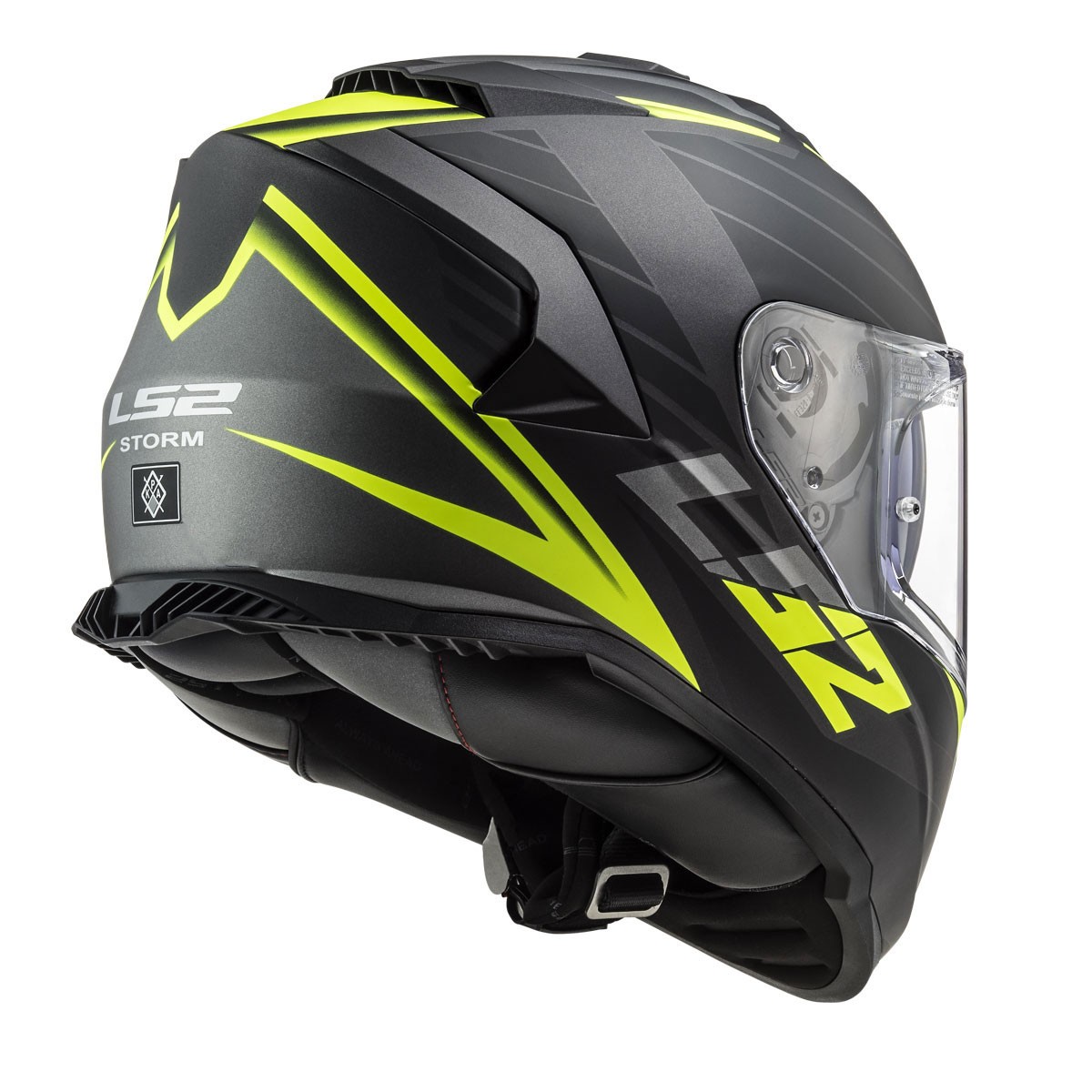 LS2 STORM 2 NERVE MAT SİYAH/NEON SARI FULLFACE MOTOSİKLET KASKI