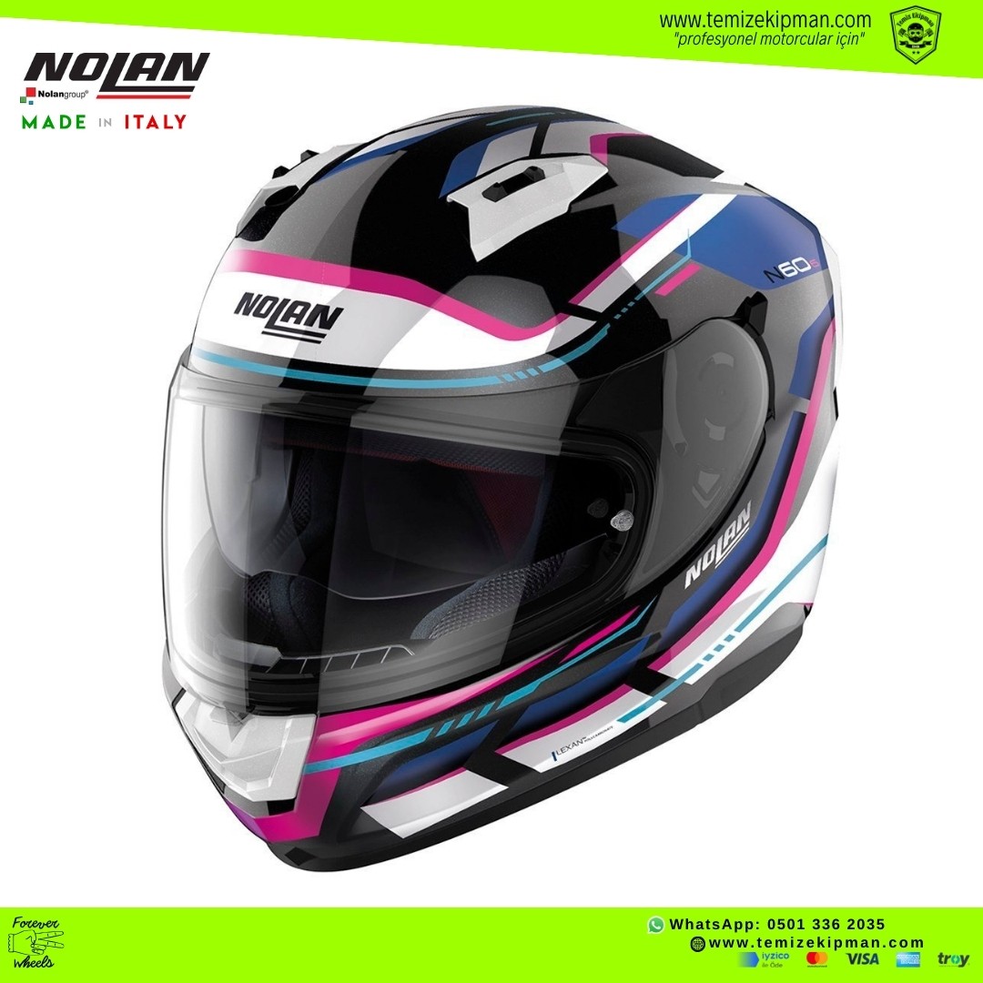 NOLAN N60.6 LANCER PEMBE 065 FULLFACE MOTOSİKLET KASKI + PINLOCK