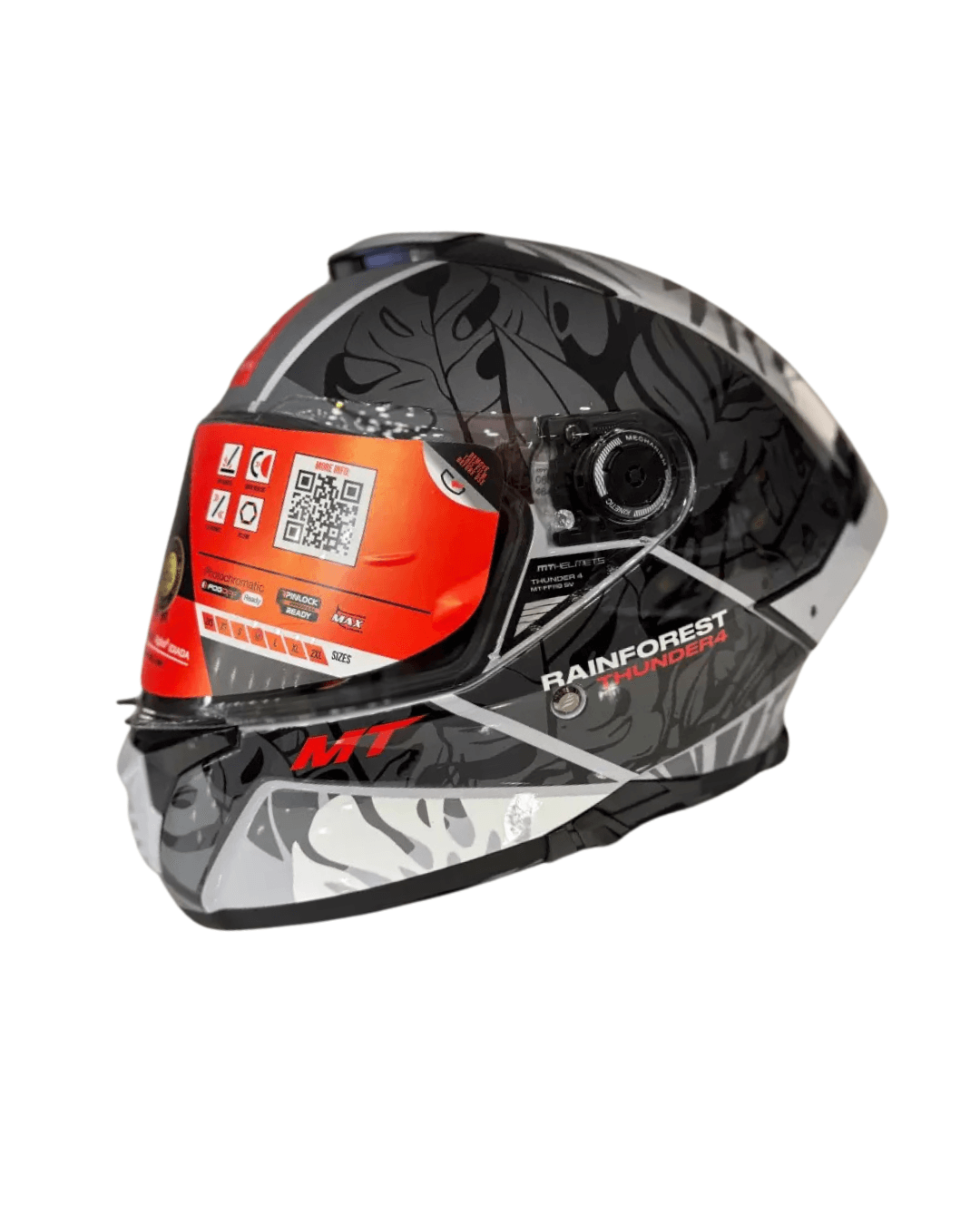MT HELMETS THUNDER 4 SV RAINFOREST C2 PARLAK GRİ FULLFACE MOTOSİKLET KASKI