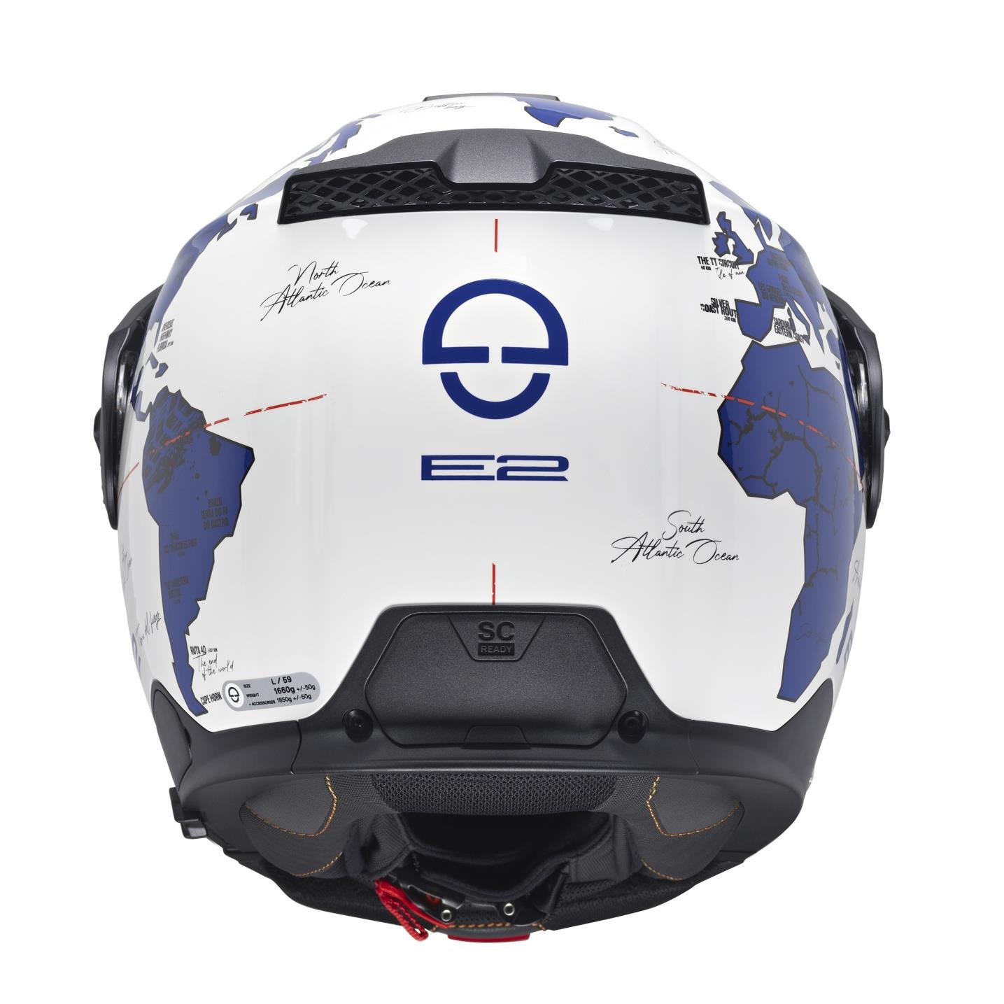 Schuberth E2 Atlas Blue Sökülebilir Terekli Çene Açılır Motosiklet Kaskı