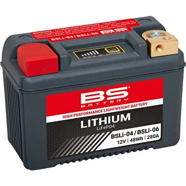 BS BATTERY MOTOSİKLET AKÜLERİ - YENİ ÜRETİM TARİHLİ - BSLI-04/06 - LITHIUM