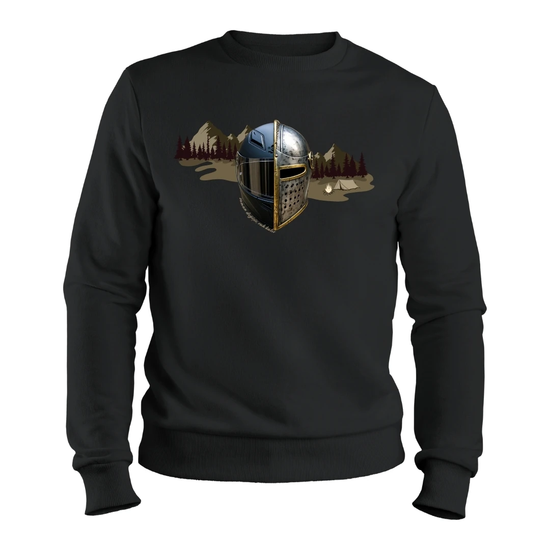 Zaman Değişir Ruh Kalır Çift Kask Pamuk Sweatshirt