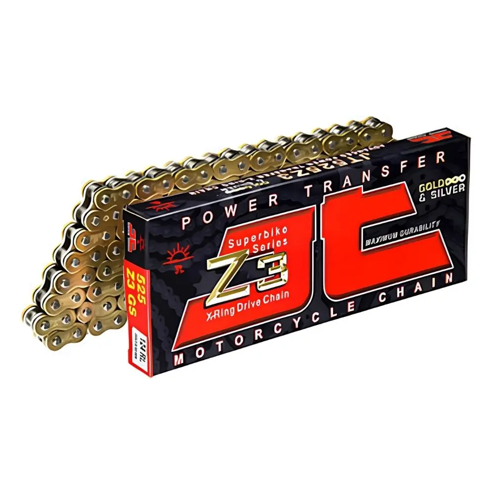 JT Sprockets Super X-Ring Z3 Altın/Gümüş Motosiklet Zinciri (520X118)
