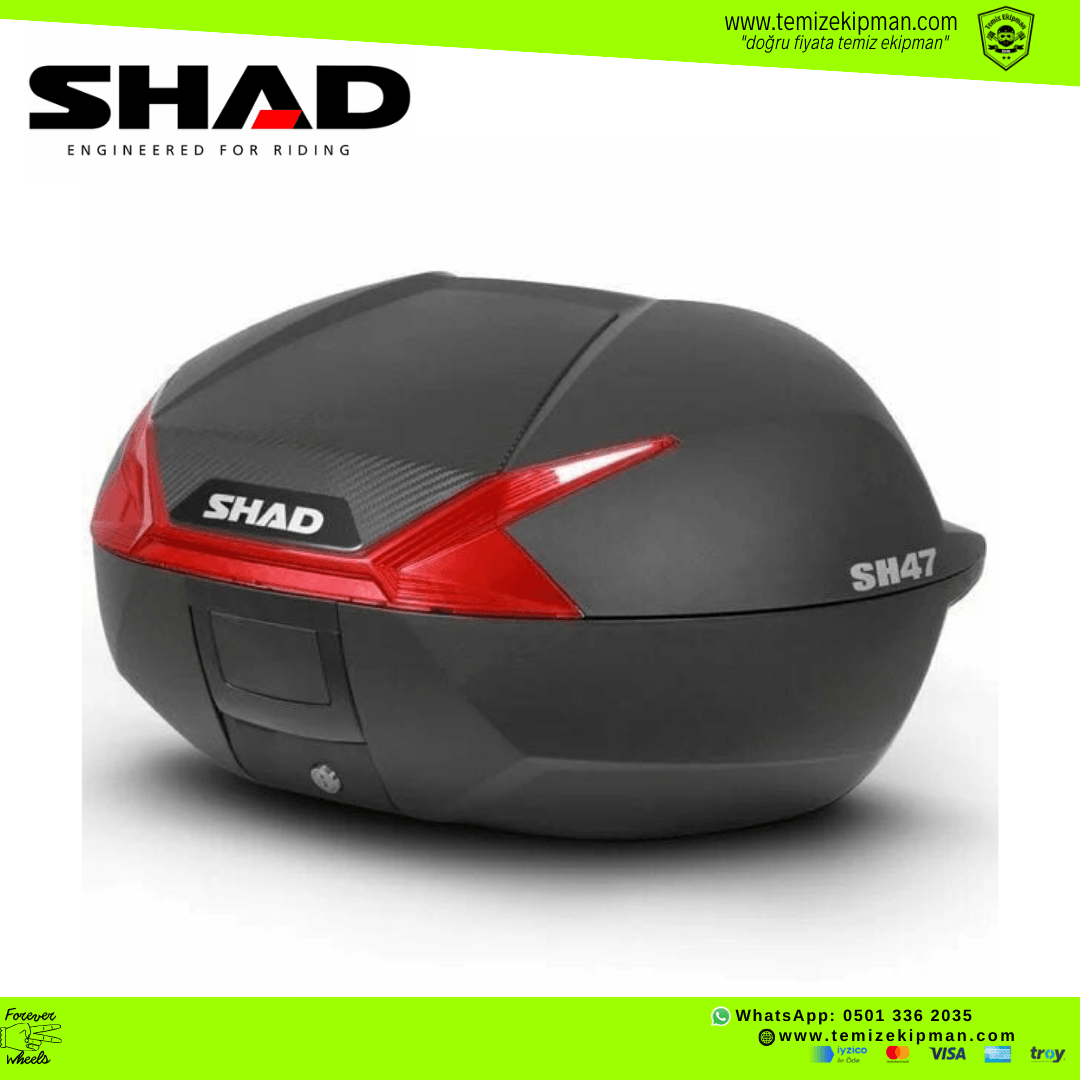 SHAD SH47 MOTOSİKLET TOPCASE ARKA ÇANTA