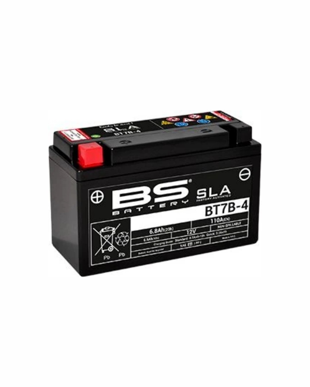 BS BATTERY MOTOSİKLET AKÜLERİ - YENİ ÜRETİM TARİHLİ - BT7B-4 - SLA