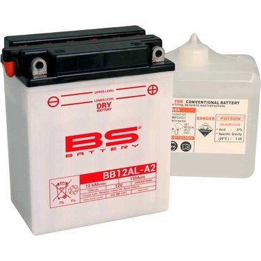 BS BATTERY MOTOSİKLET AKÜLERİ - YENİ ÜRETİM TARİHLİ - BB12AL-A2 (DRY)