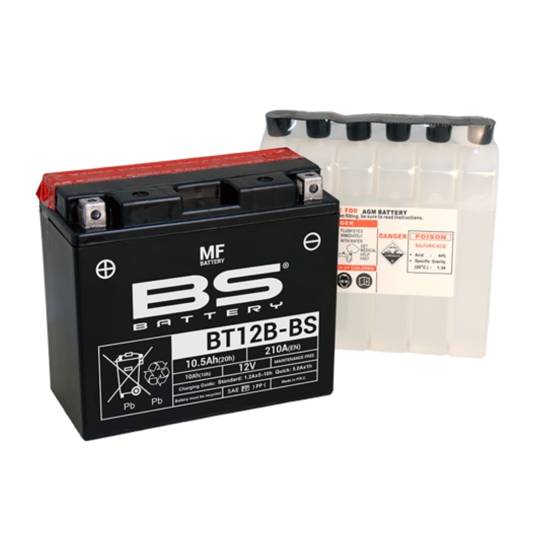 BS BATTERY MOTOSİKLET AKÜLERİ - YENİ ÜRETİM TARİHLİ - BT12B-BS