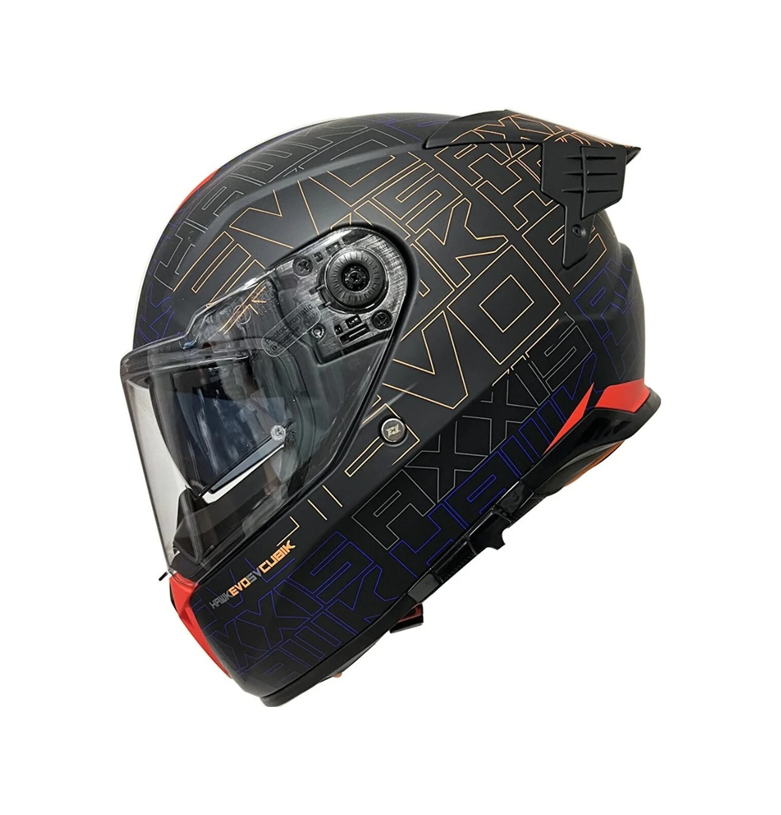 Axxis Hawk Sv Evo Cubik C4 Mat Flour Orange Fullface Motosiklet Kaskı