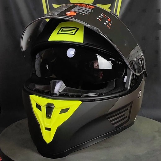 ORIGINE STRADA LAYER YELLOW FLUO FULLFACE MOTOSİKLET KASKI