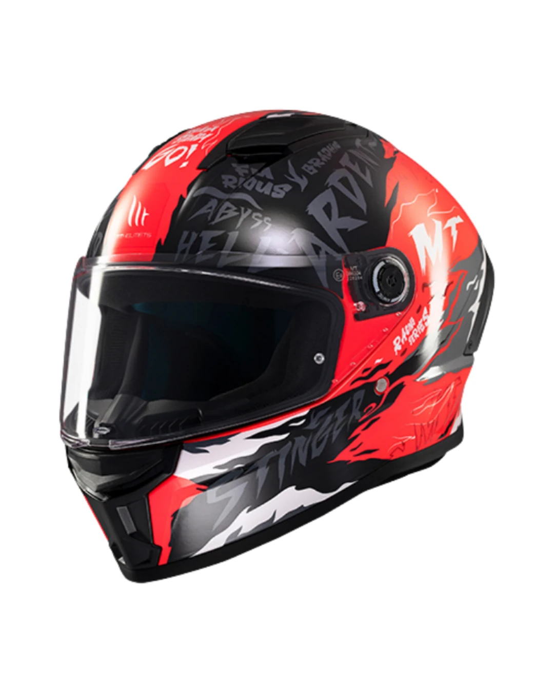 Mt Helmets Stinger 2 Ardent C5 Parlak Siyah/Kırmızı Fullface Motosiklet Kaskı
