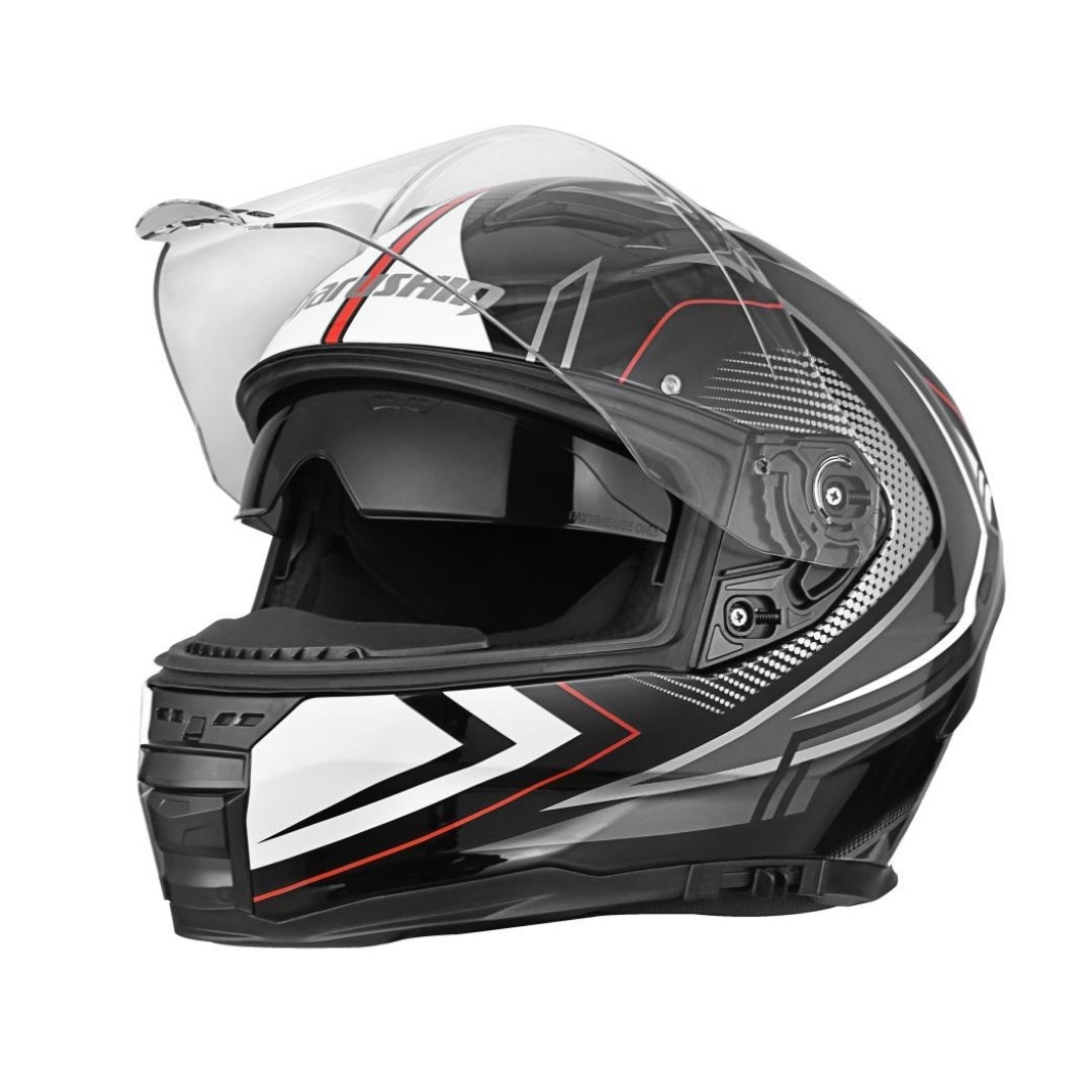 MARUSHIN M-899 COMFORT CHAMPION BLACK GREY WHITE FULLFACE MOTOSİKLET KASKI