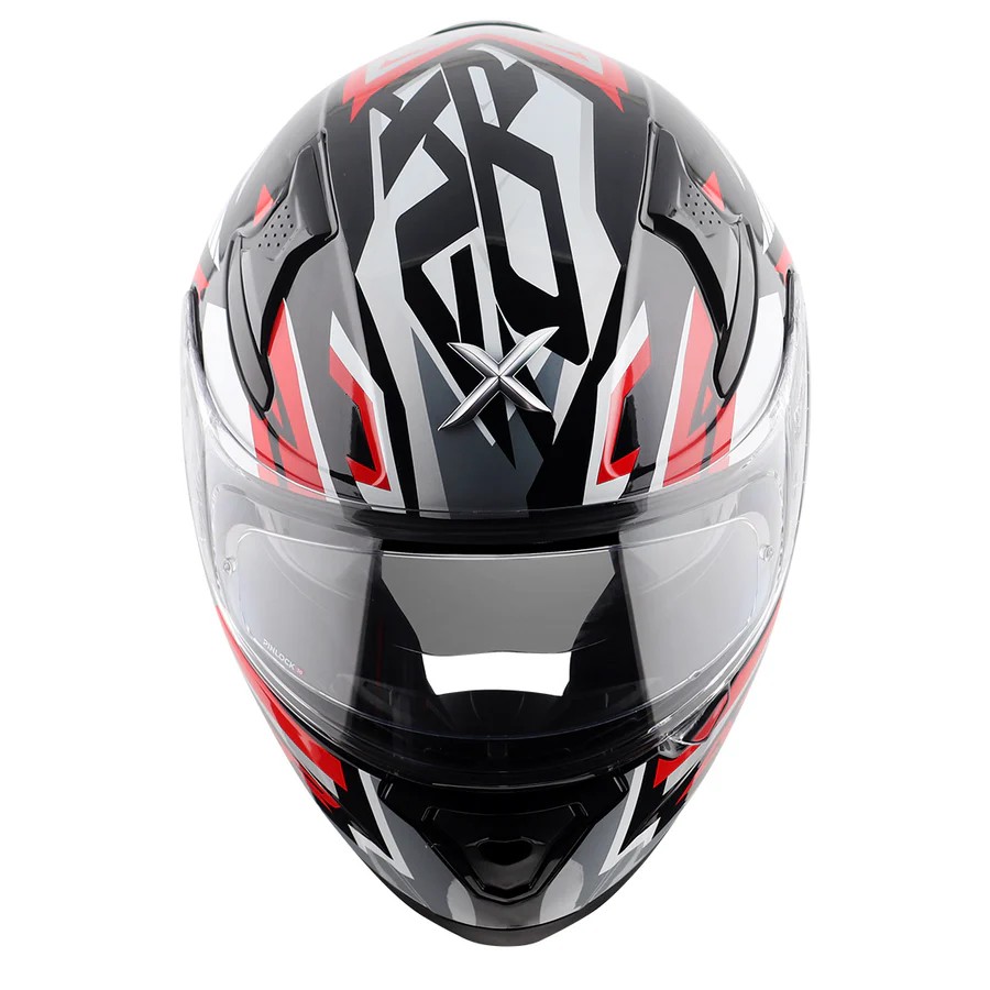 AXOR APEX STREAK PARLAK SİYAH/KIRMIZI FULLFACE MOTOSİKLET KASKI