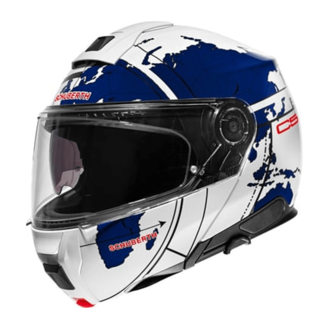 Schuberth C5 Globe Blue Çene Açılır Motosiklet Kaskı + Pinlock
