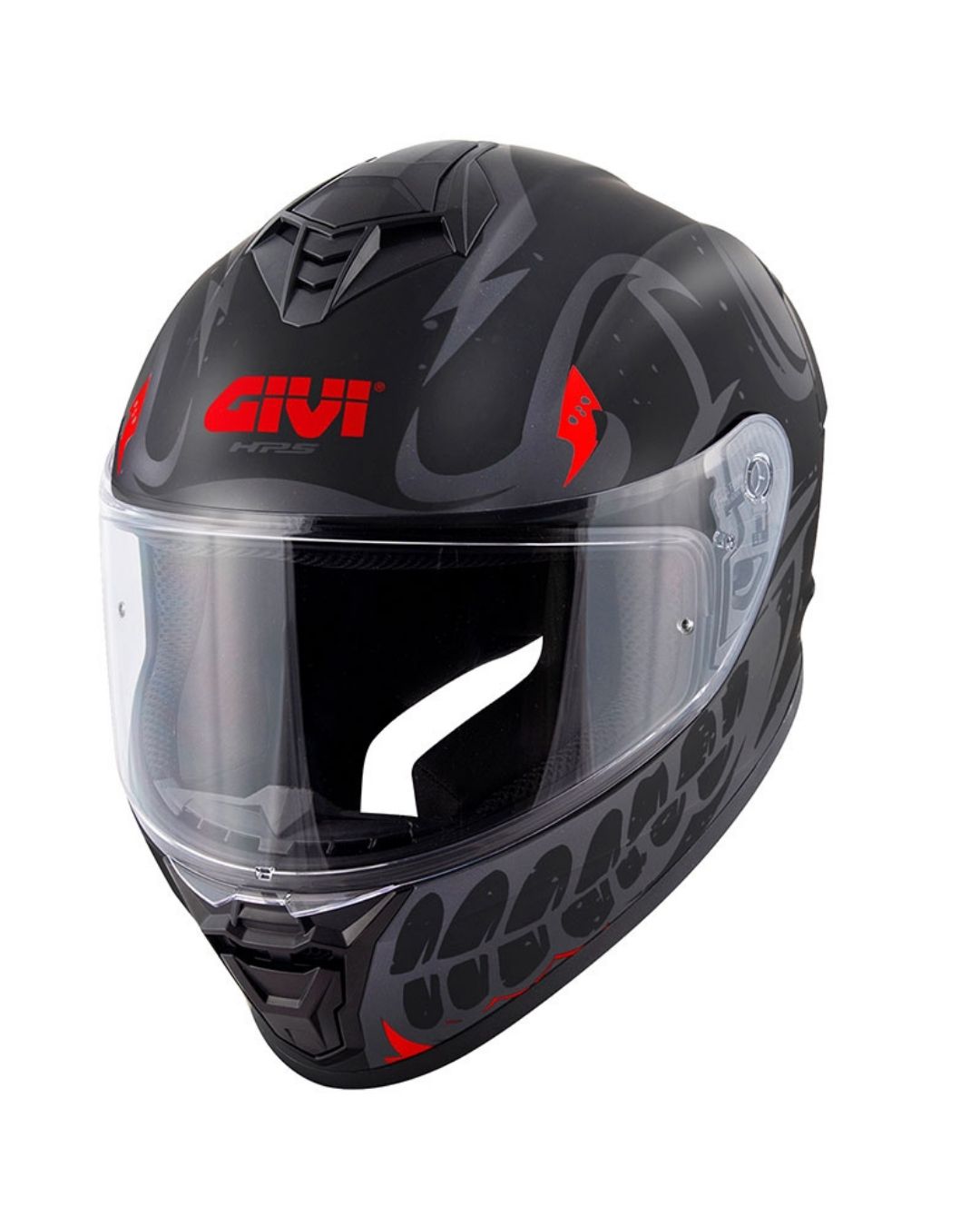 Givi 50.X Bones Mat Siyah/Kırmızı Fullface Motosiklet Kaskı