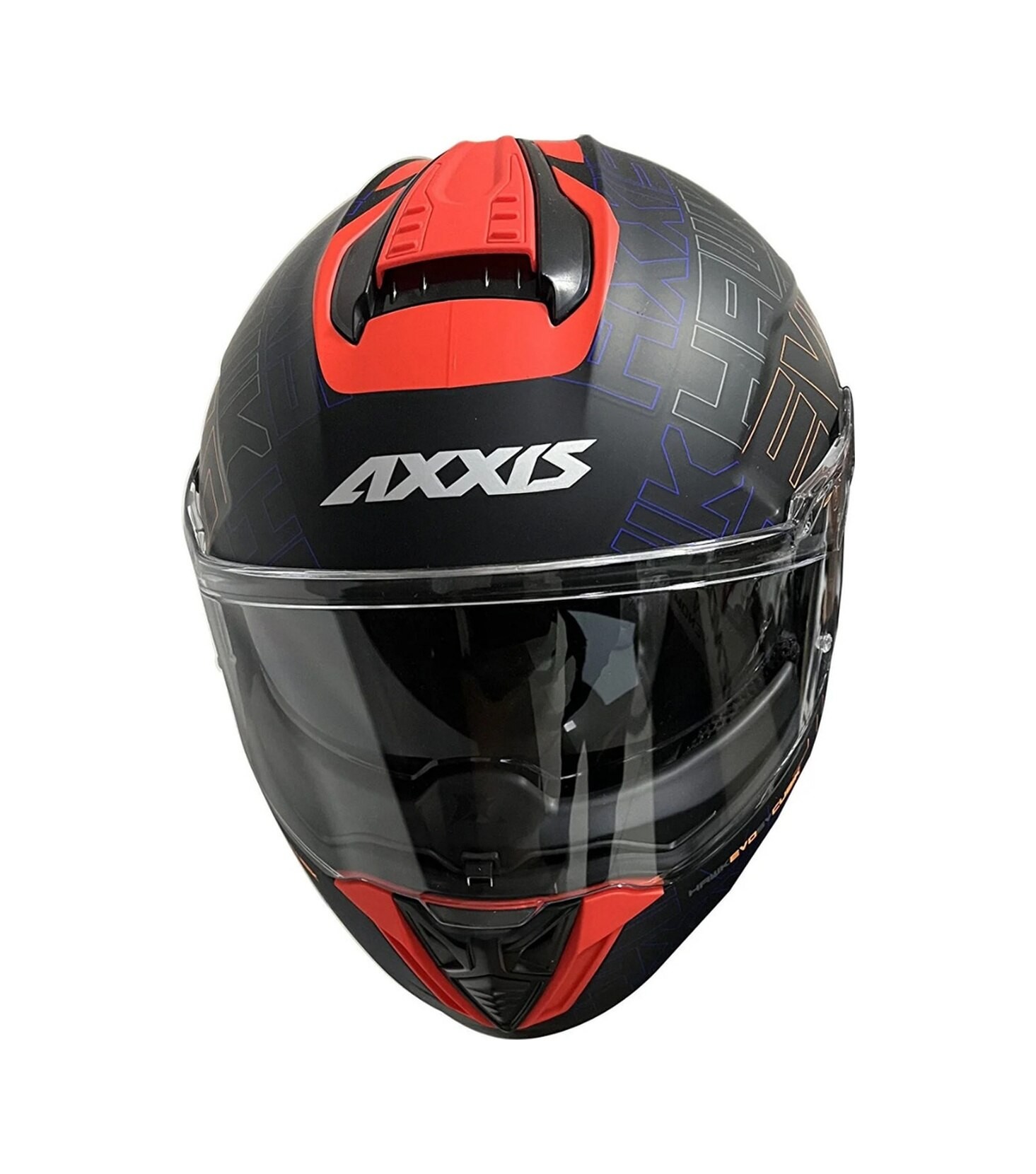 AXXIS HAWK SV EVO CUBIK C4 MAT FLOUR ORANGE FULLFACE MOTOSİKLET KASKI