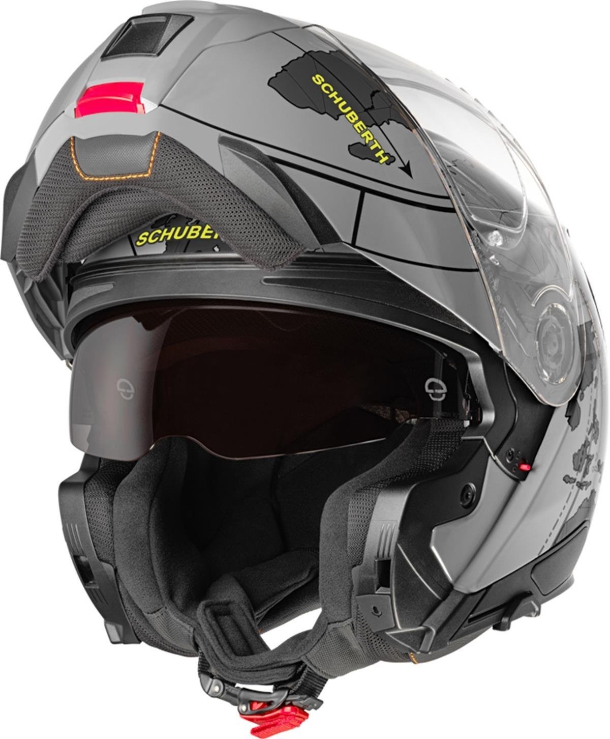 SCHUBERTH C5 GLOBE GREY ÇENE AÇILIR MOTOSİKLET KASKI + PINLOCK