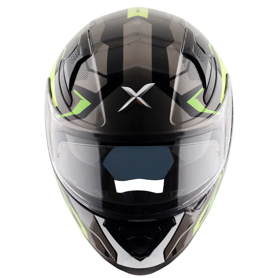 AXOR APEX ROADTRIP PARLAK GREY/NEON FULLFACE MOTOSİKLET KASKI