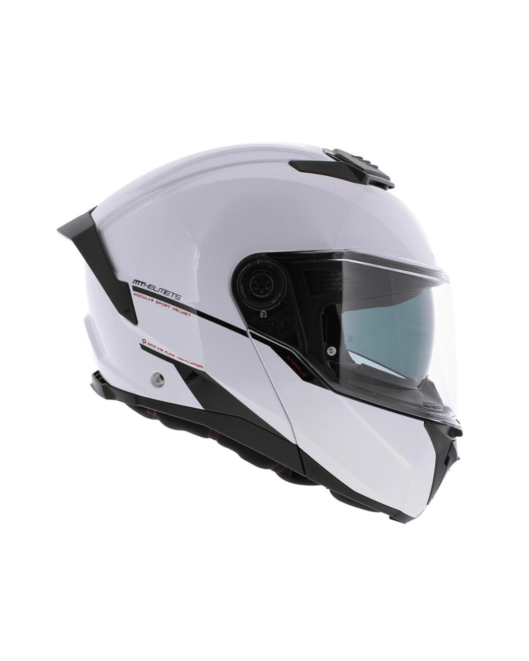 Mt Helmet Sv Atom 2 Sv Solid A0 Gloss White Çene Açılır Motosiklet Kaskı