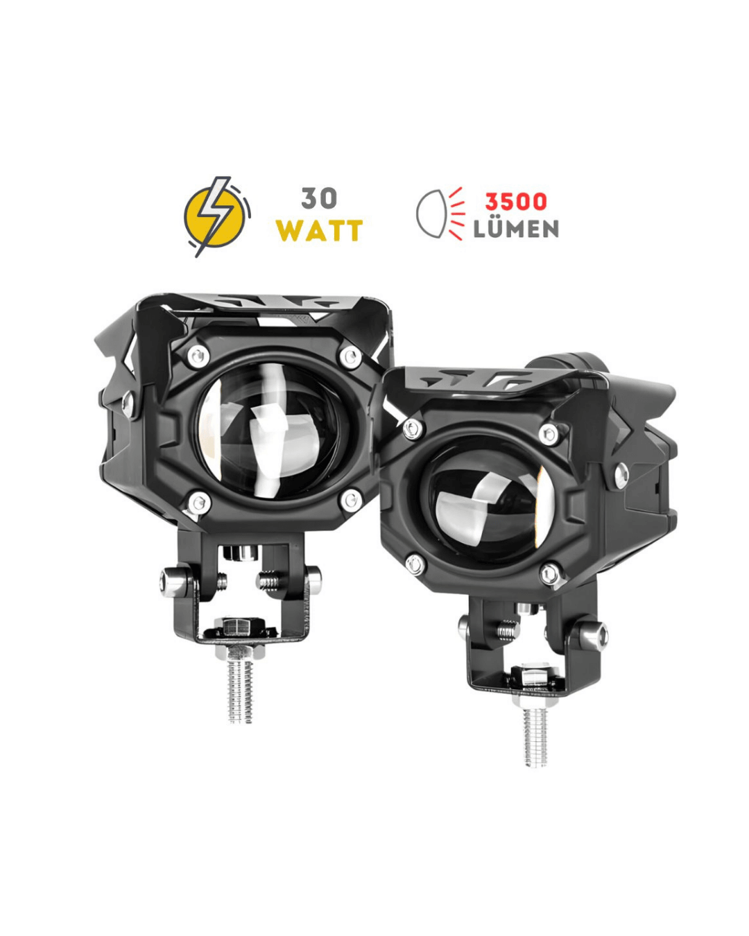 Knmaster Scorpion 30W 3 Renkli Motosiklet Led Sis Farı Takımı