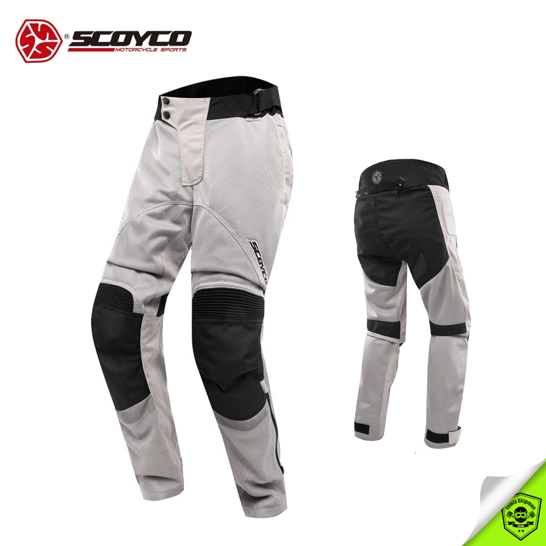 SCOYCO P047 BEYAZ YAZLIK MOTOSİKLET PANTOLONU