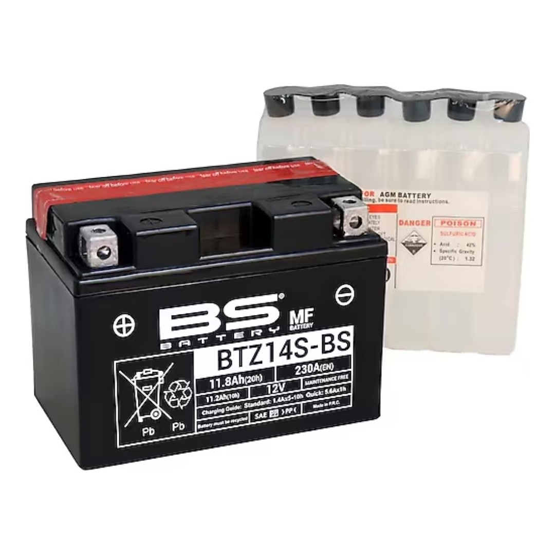 BS BATTERY MOTOSİKLET AKÜLERİ - YENİ ÜRETİM TARİHLİ - BTZ14S-BS