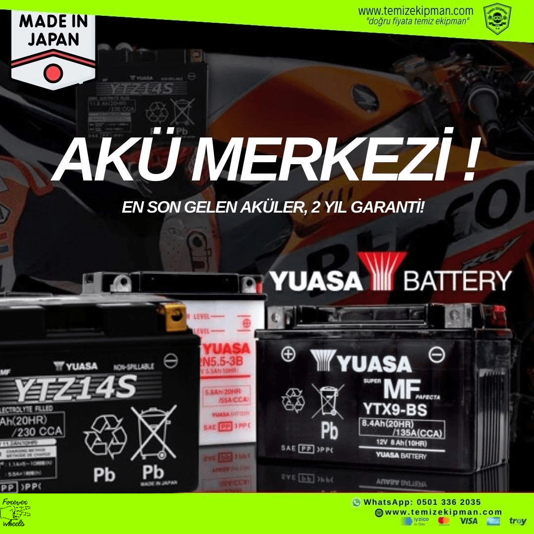 YUASA MOTOSİKLET AKÜ MERKEZİ - TÜM MODELLER