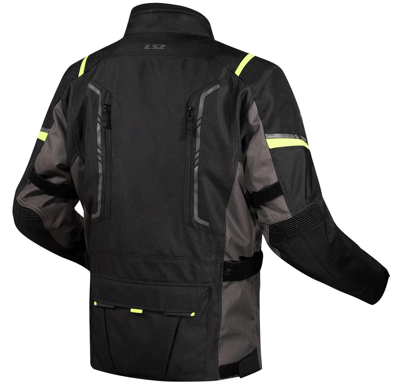 LS2 NARVIK GRİ - SİYAH - NEON SARI MONT
