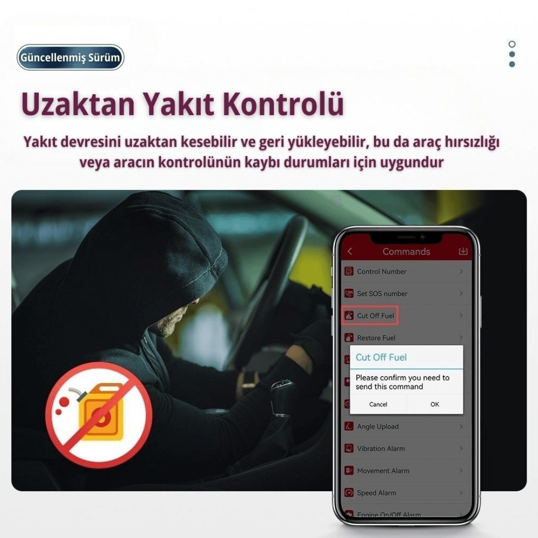 MICODUS MV930/G DAHİLİ MOTOR BLOKAJLI GPS UYDU TAKİP CİHAZI 12 AYLIK