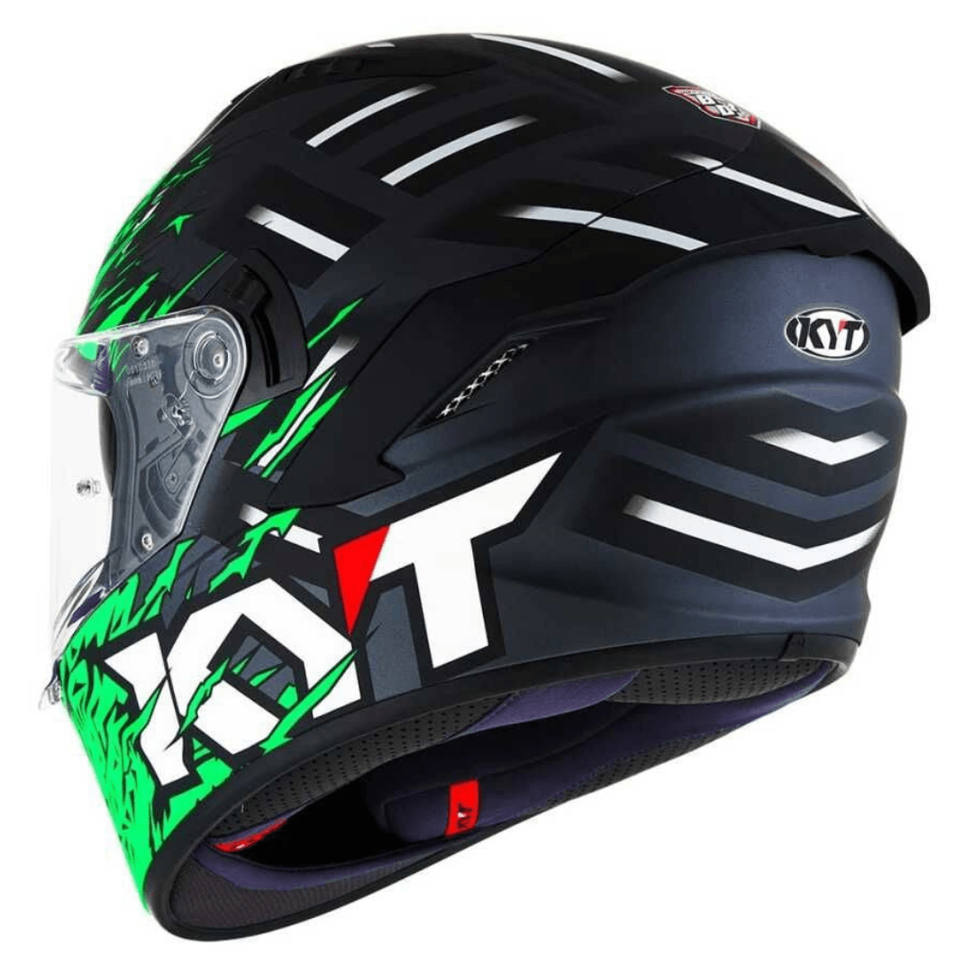 KYT NF-R FLAMING MAT GRİ/YEŞİL FULLFACE MOTOSİKLET KASKI