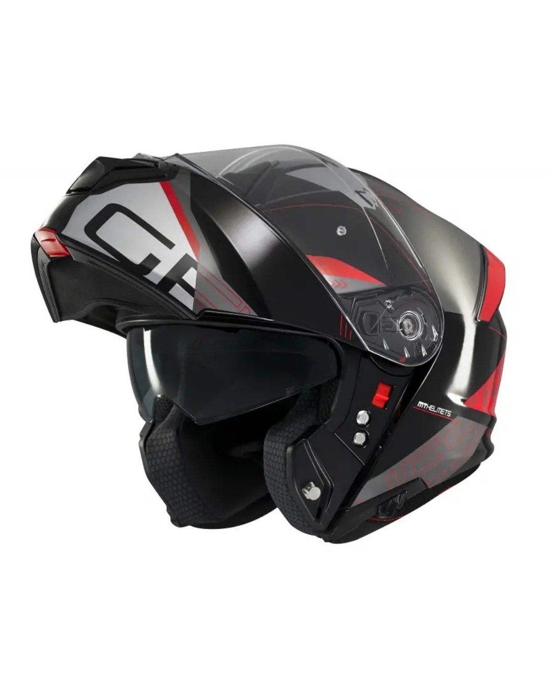 Mt Helmets Genesis Sv Atempo B15 Parlak Siyah/Kırmızı Çene Açılır Motosiklet Kaskı
