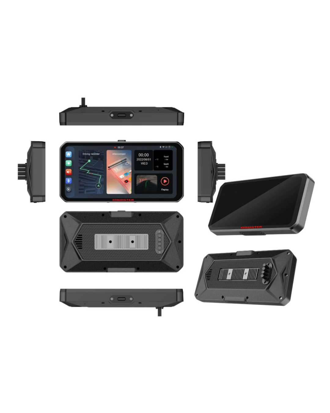 Knmaster Motoplay 1000 Kablosuz CarPlay & Android Auto Destekli Motosiklet Multimedya Ekranı