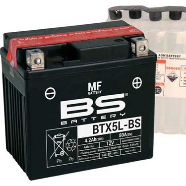 BS BATTERY MOTOSİKLET AKÜLERİ - YENİ ÜRETİM TARİHLİ - BTX5L-BS