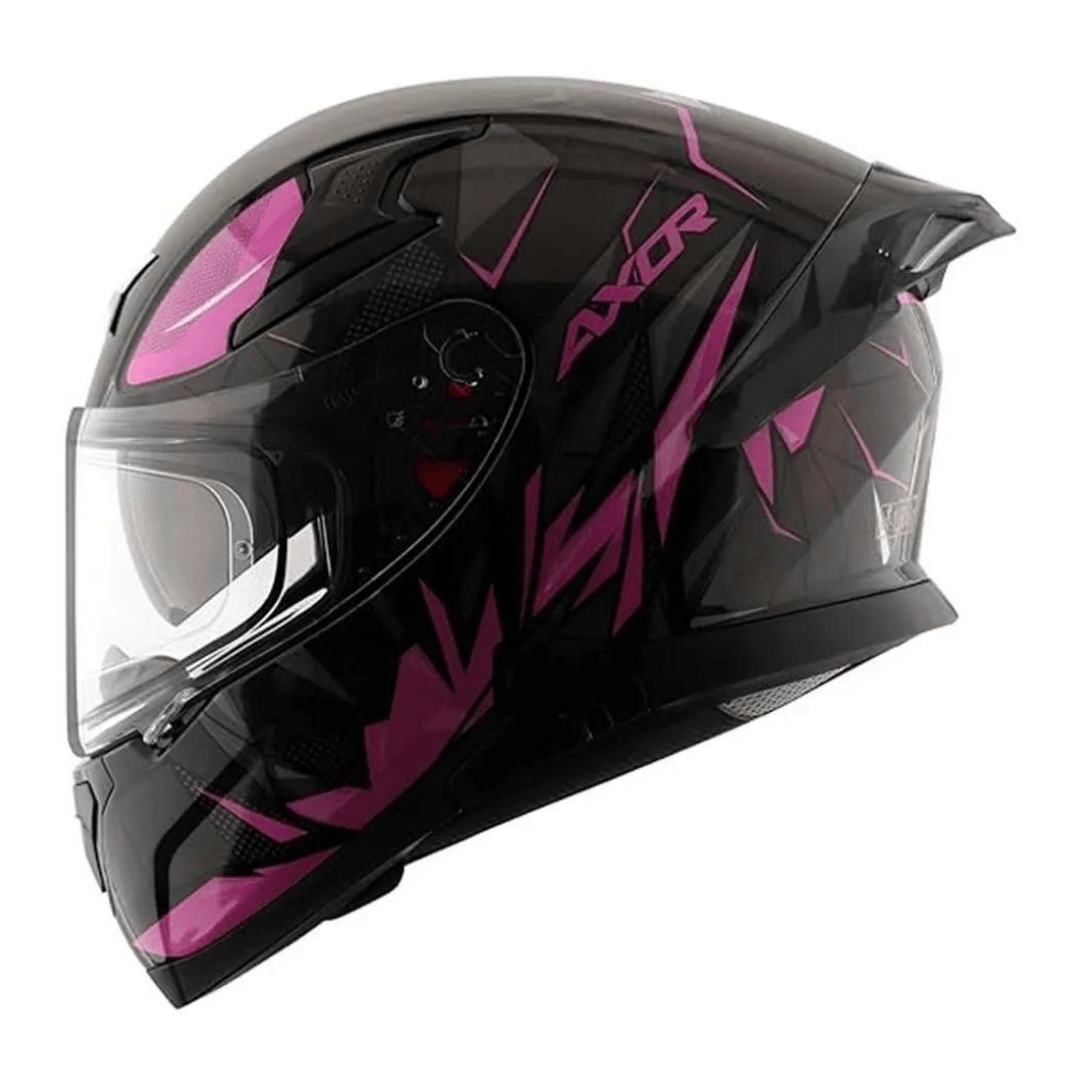 AXOR APEX HUNTER SİYAH/PEMBE FULLFACE MOTOSİKLET KASKI