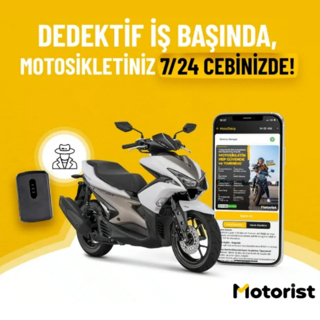 MOTORİST MOTOSİKLET TAKİP CİHAZI + SİREN + 24 AYLIK ABONELİK + ÜCRETSİZ MONTAJ