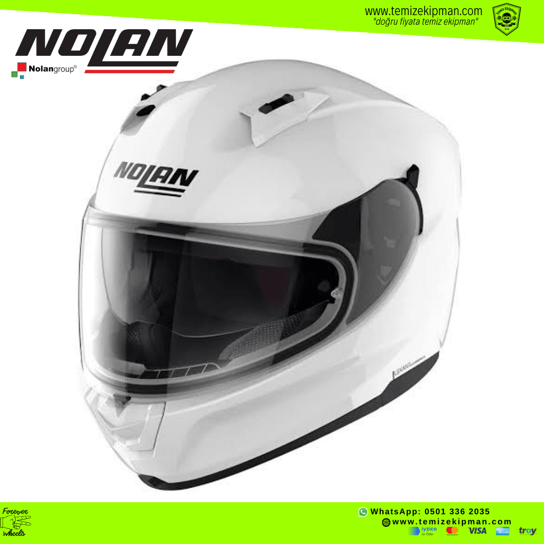 Nolan N60.6 Metal White Classic Fullface Motosiklet Kaskı + Pinlock