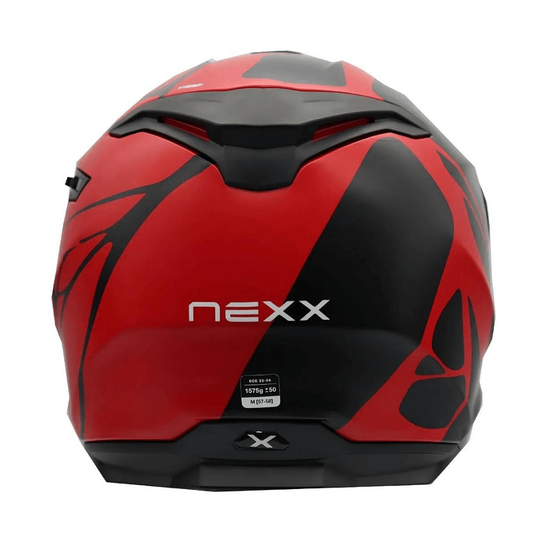 NEXX Y.100 B-SIDE MAT SİYAH/KIRMIZI FULLFACE MOTOSİKLET KASKI